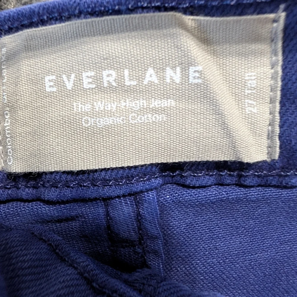 NWT Everlane Way-High Straight Jean 27T Lapis Blue Tall High Rise Clean Girl - Picture 4 of 8